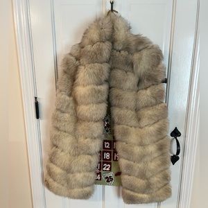 Vintage 1970s Real Silver Fox Stole